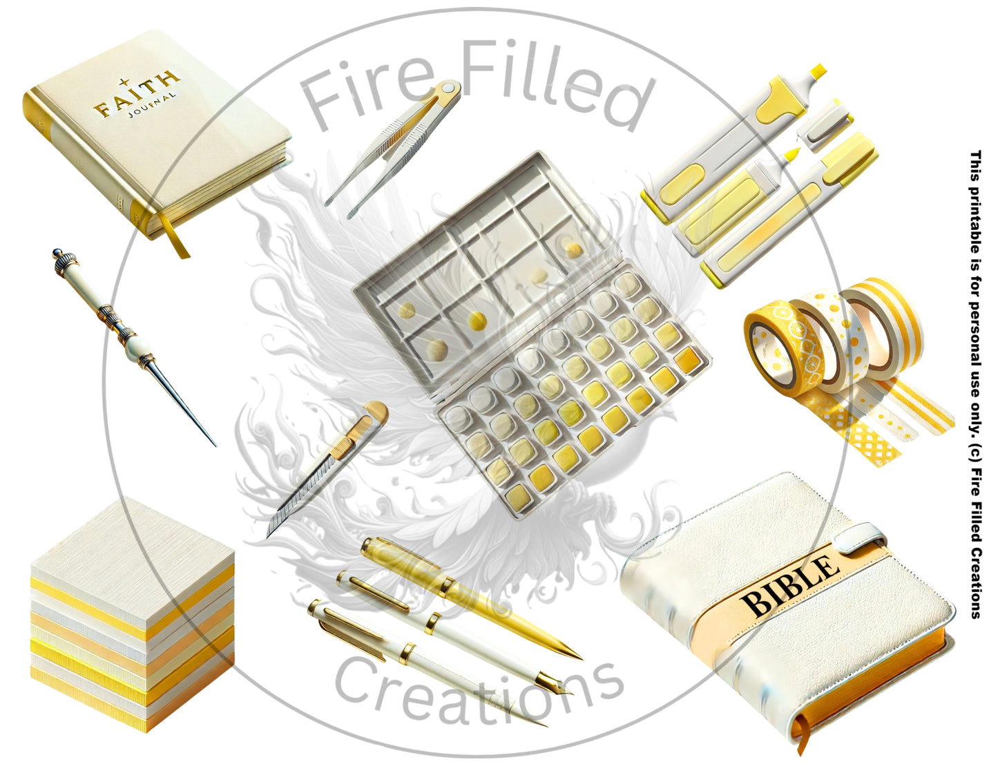 Journaling Elements Sticker Sheets (Printable & Digital)