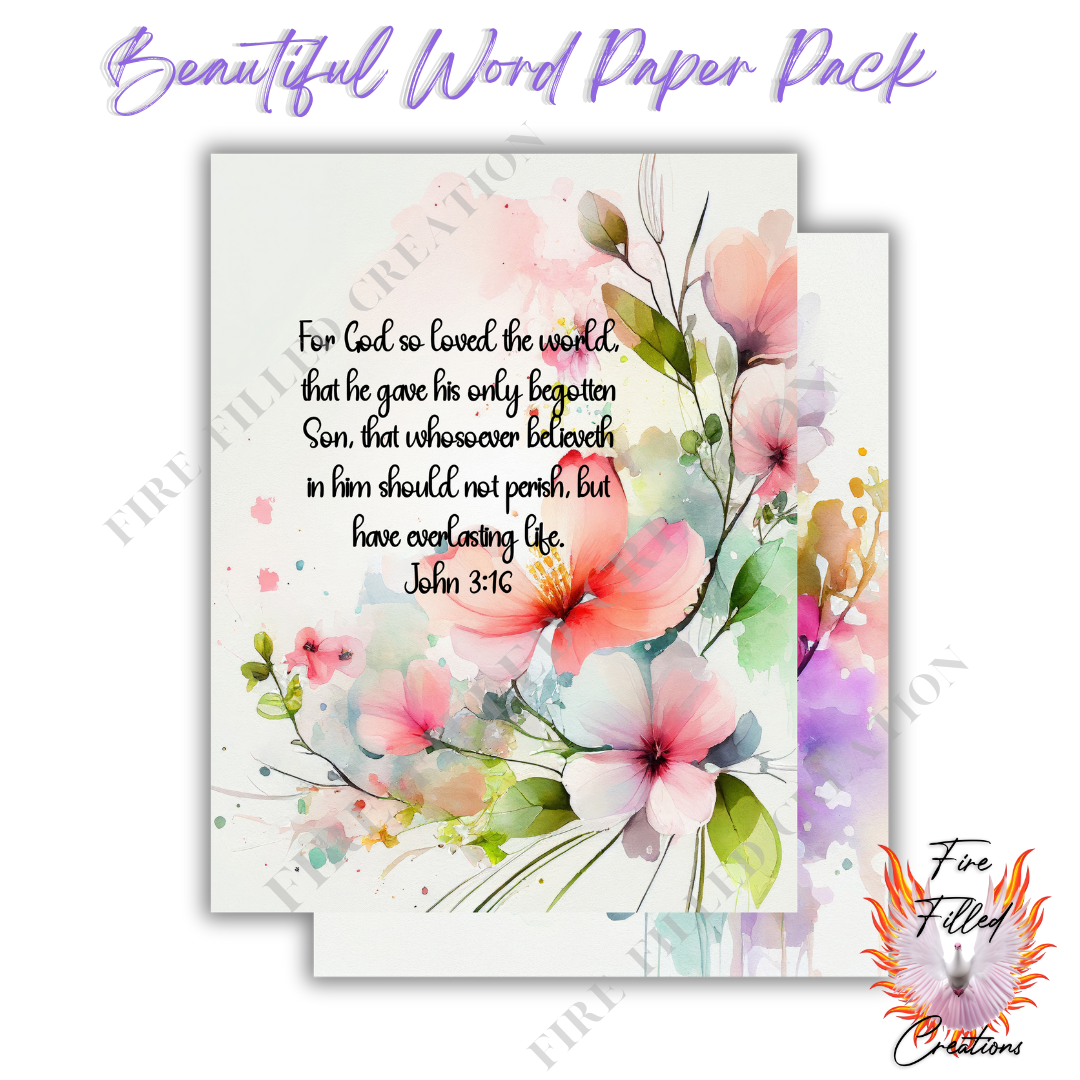 Beautiful Word Paper Pack (Digital)