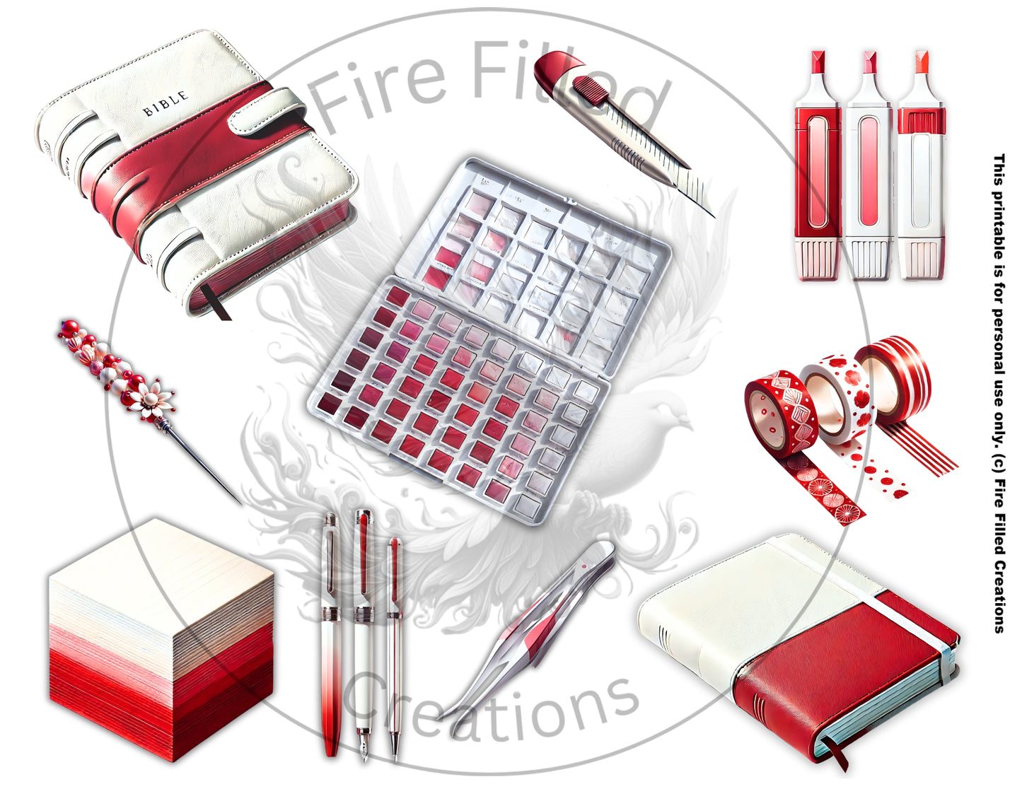 Journaling Elements Sticker Sheets (Printable & Digital)