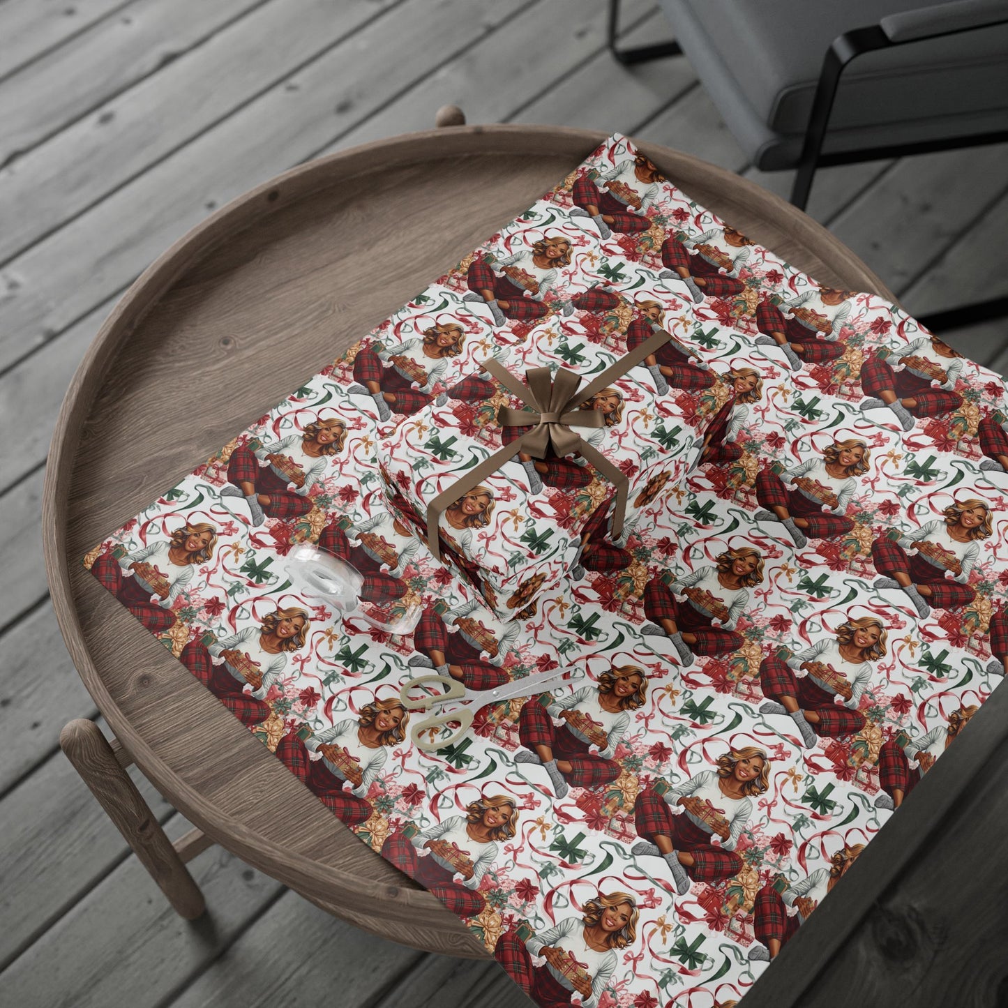 Cheerful Giver Gift Wrapping Paper - Dark Skin