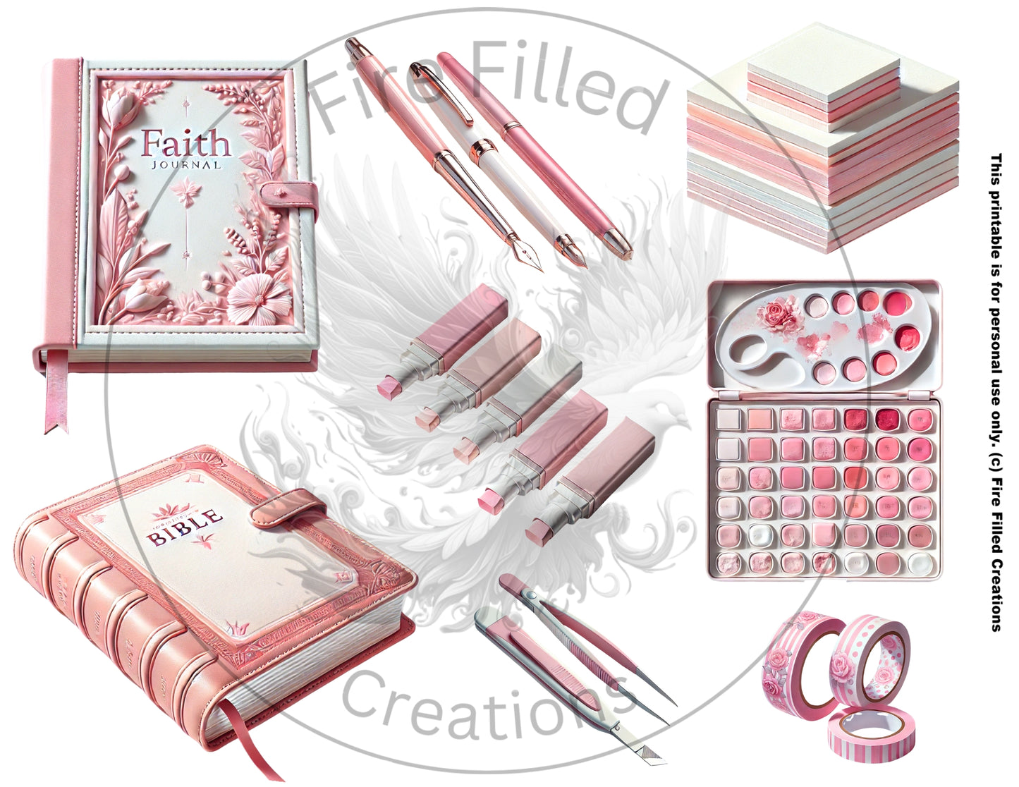 Journaling Elements Sticker Sheets (Printable & Digital)