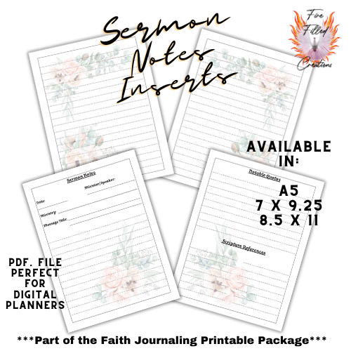 Faith Journaling Inserts - Printable