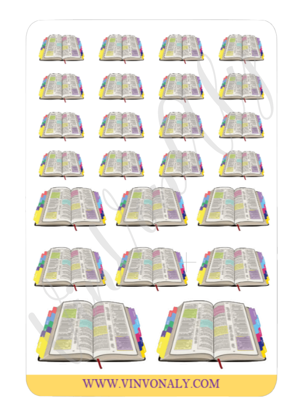 Busy Bible Icon - Sticker Sheet
