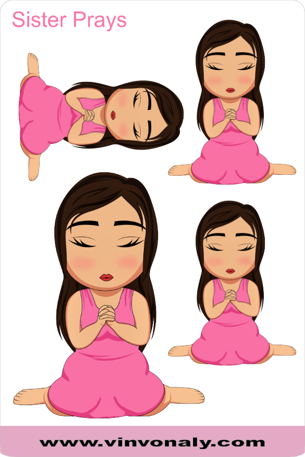 Sister Prays - Sticker Sheets and Die Cuts
