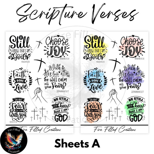 Scripture Verse Sticker Sheets