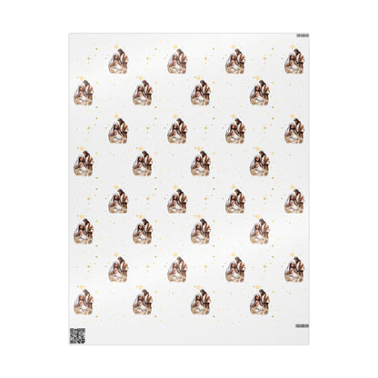 Nativity Gift Wrapping Paper - Dark Skin