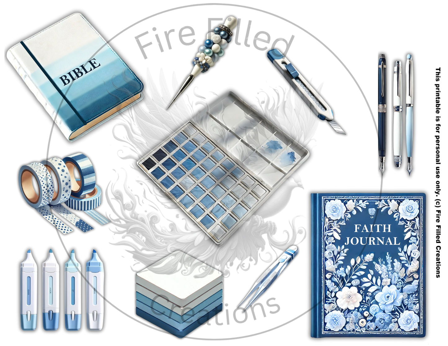 Journaling Elements Sticker Sheets (Printable & Digital)