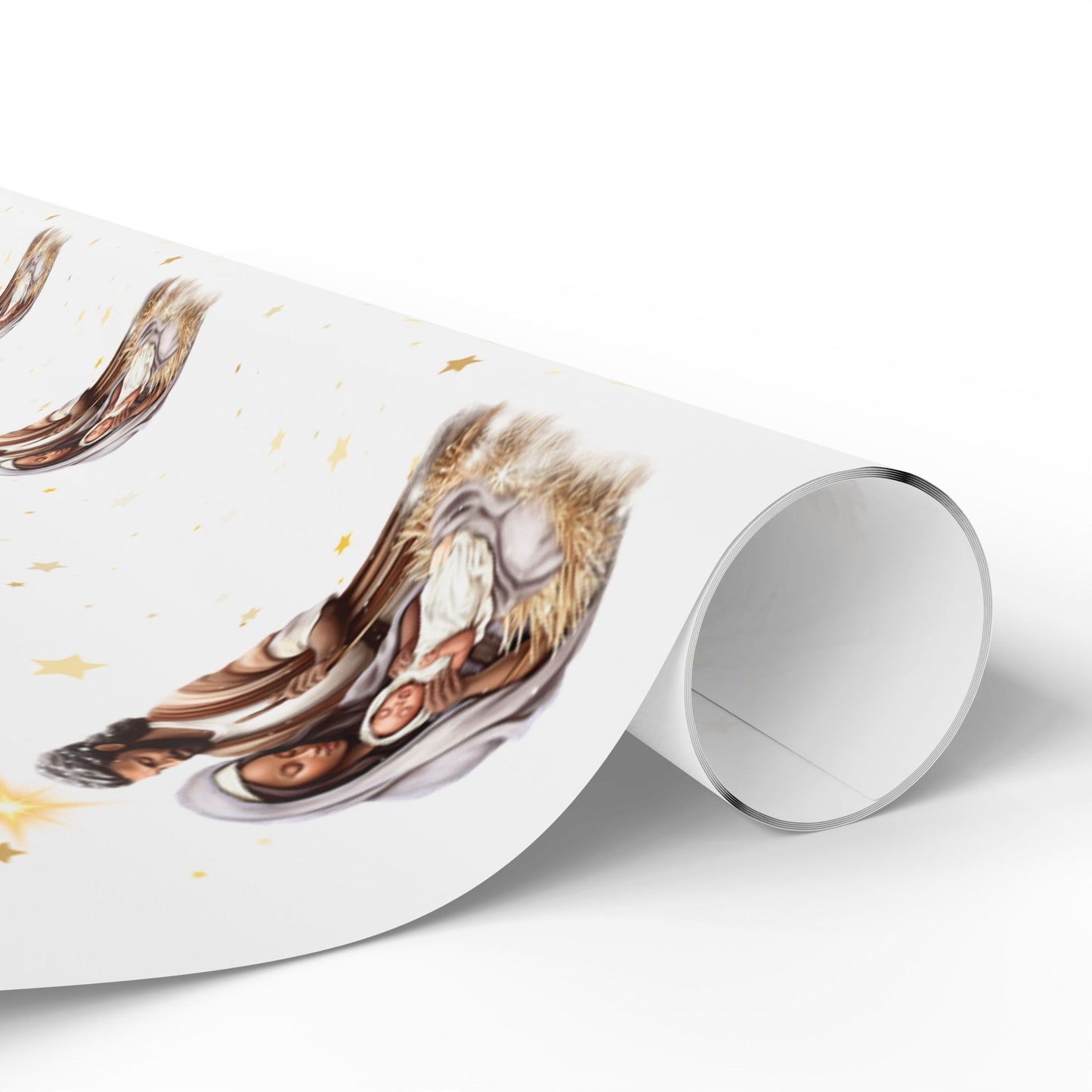 Nativity Gift Wrapping Paper - Dark Skin