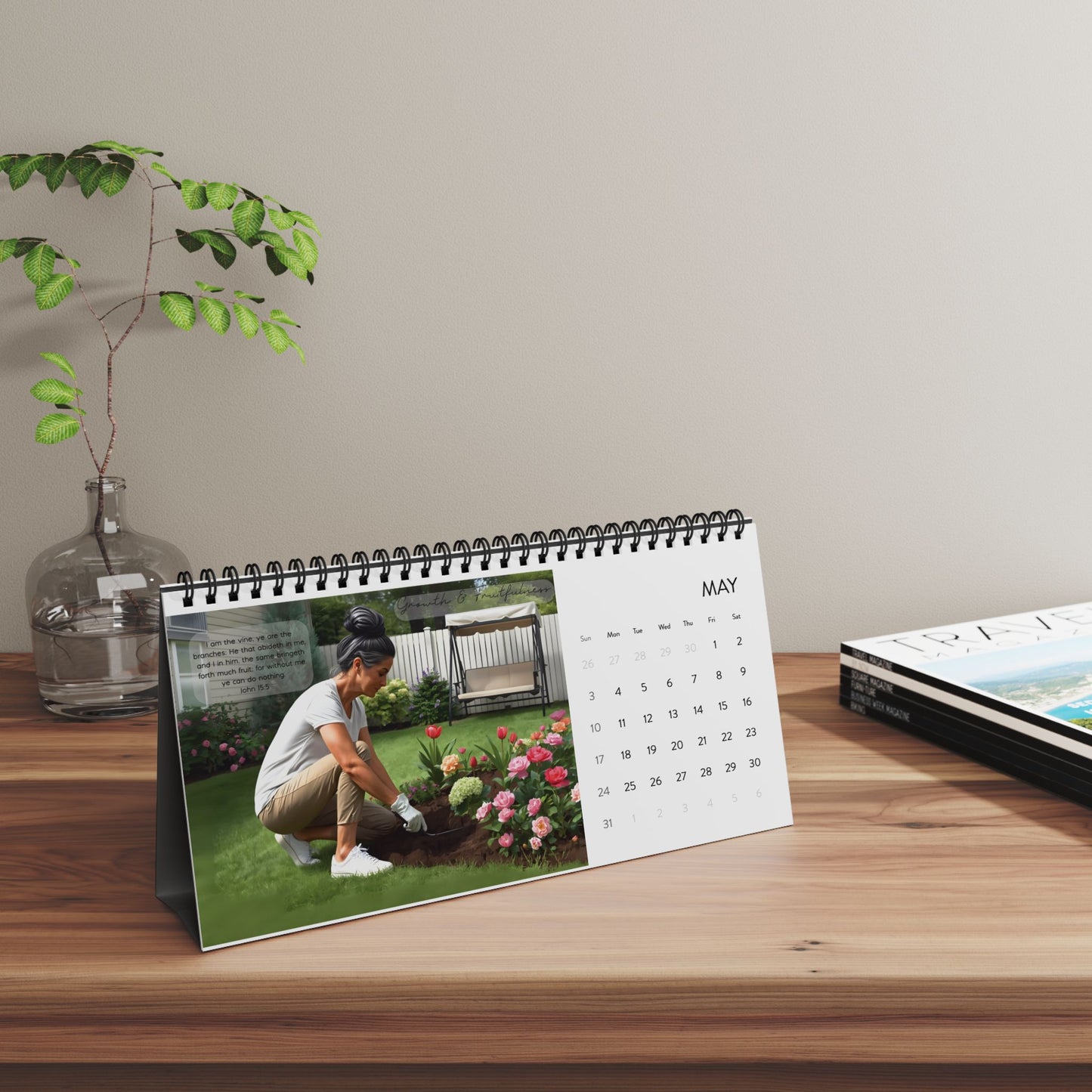 2025 Desktop Calendar - Fair Skin