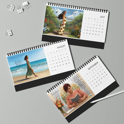 2025 Desktop Calendar - Fair Skin