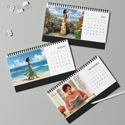 2026 Desktop Calendar - Dark Skin