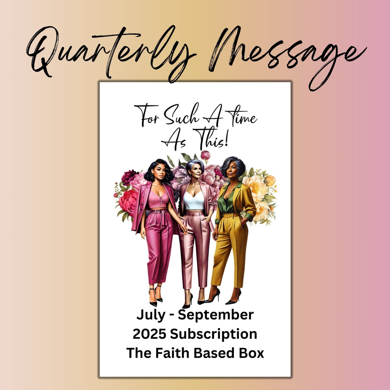 The Faith Based Quarterly Subscription (STICKERS ONLY) (Please Read!)