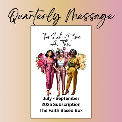 The Faith Based Quarterly Subscription (STICKERS ONLY) (Please Read!)