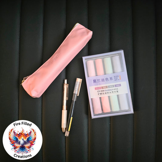 Pen, Highlighter and Case Bundle