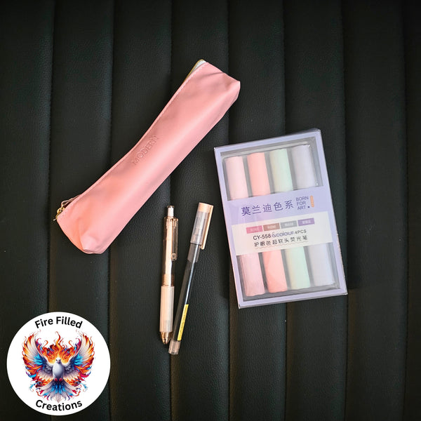 Pen, Highlighter and Case Bundle