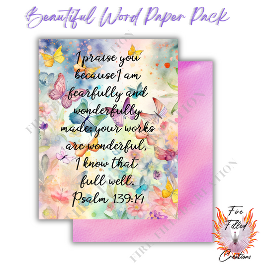 Beautiful Word Paper Pack (Printable)