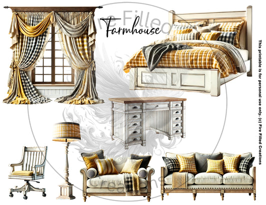 Furniture Sticker Sheets (Printable & Digital)