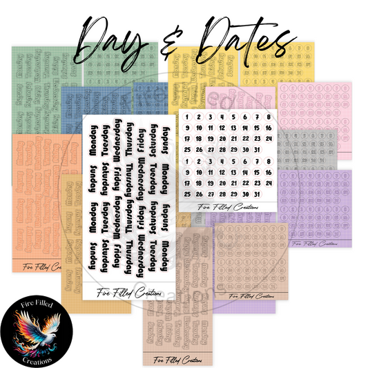 Days and Dates - Pastels