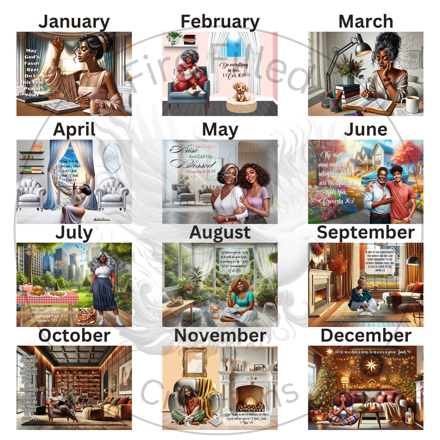 2026 Desktop Calendar - Dark Skin