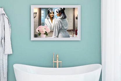 Bathroom Wall Print (Fair Skin) - Unframed