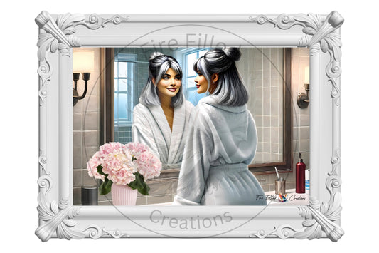 Bathroom Wall Print (Fair Skin) - Unframed