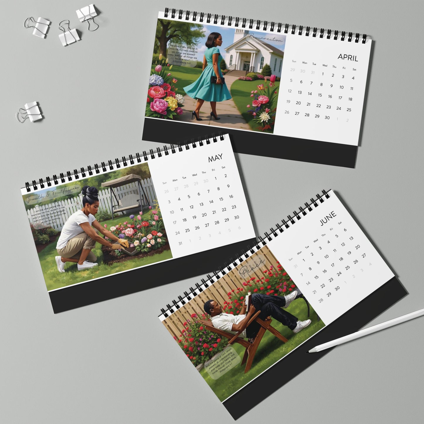 2026 Desktop Calendar - Dark Skin