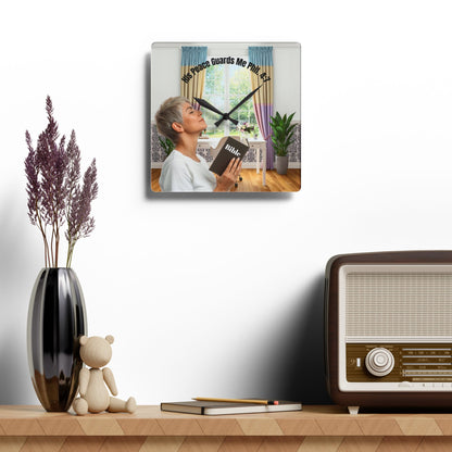 Philippians 4:7 Acrylic Wall Clock - Fair Skin