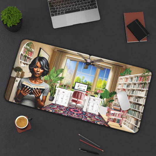 Tranquil Hideaway Desk Mat - Mature Dark Skin