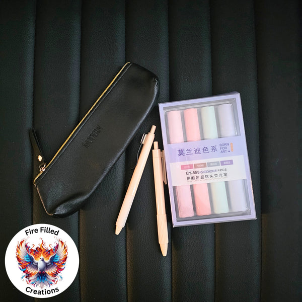Pen, Highlighter and Case Bundle