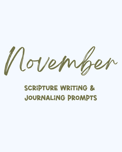Scripture Writing Plan & Journaling Prompts