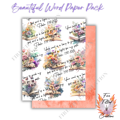 Beautiful Word Paper Pack (Printable)