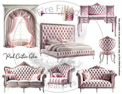 Furniture Sticker Sheets (Printable & Digital)