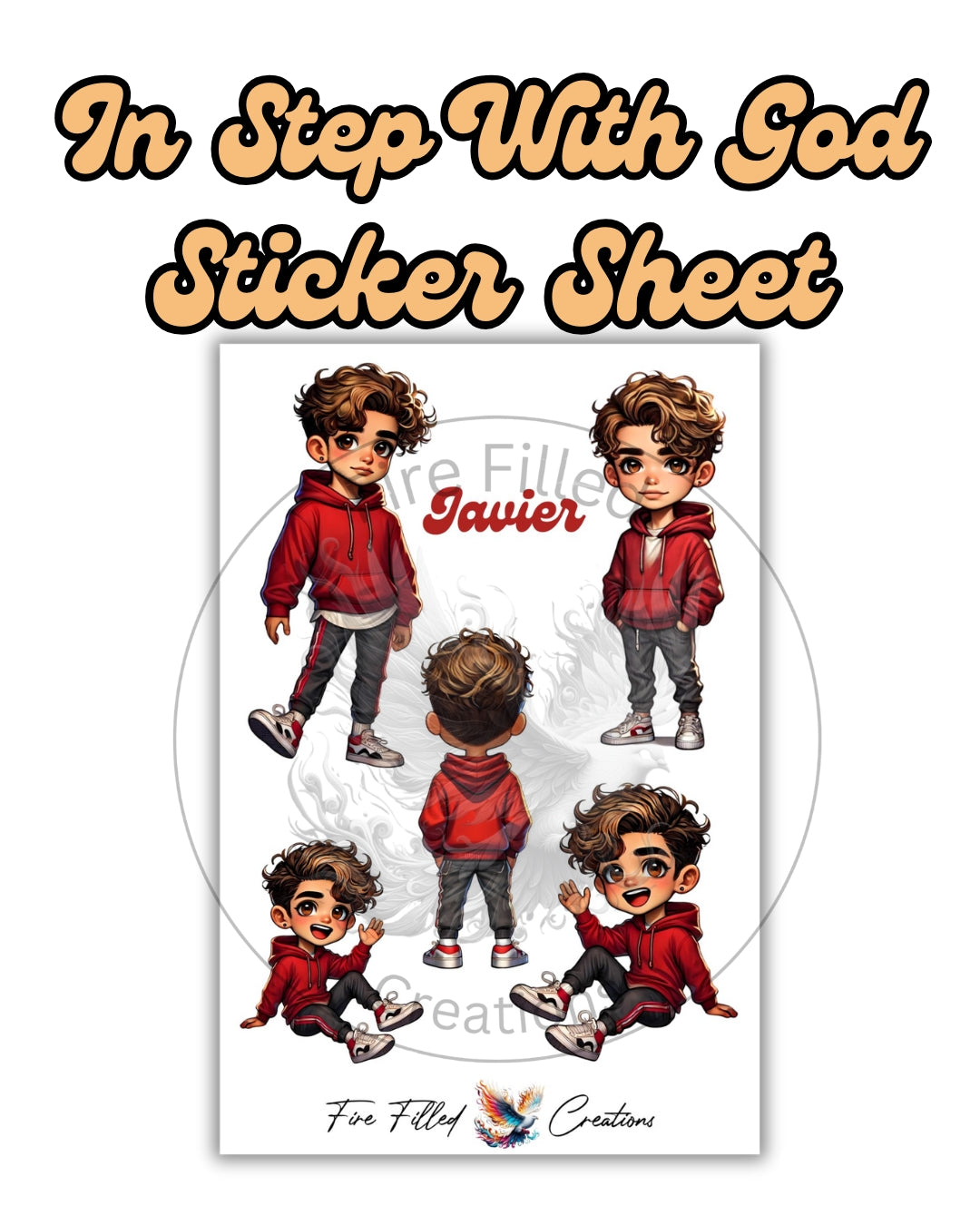 In Step With God Characters - Sticker Sheet