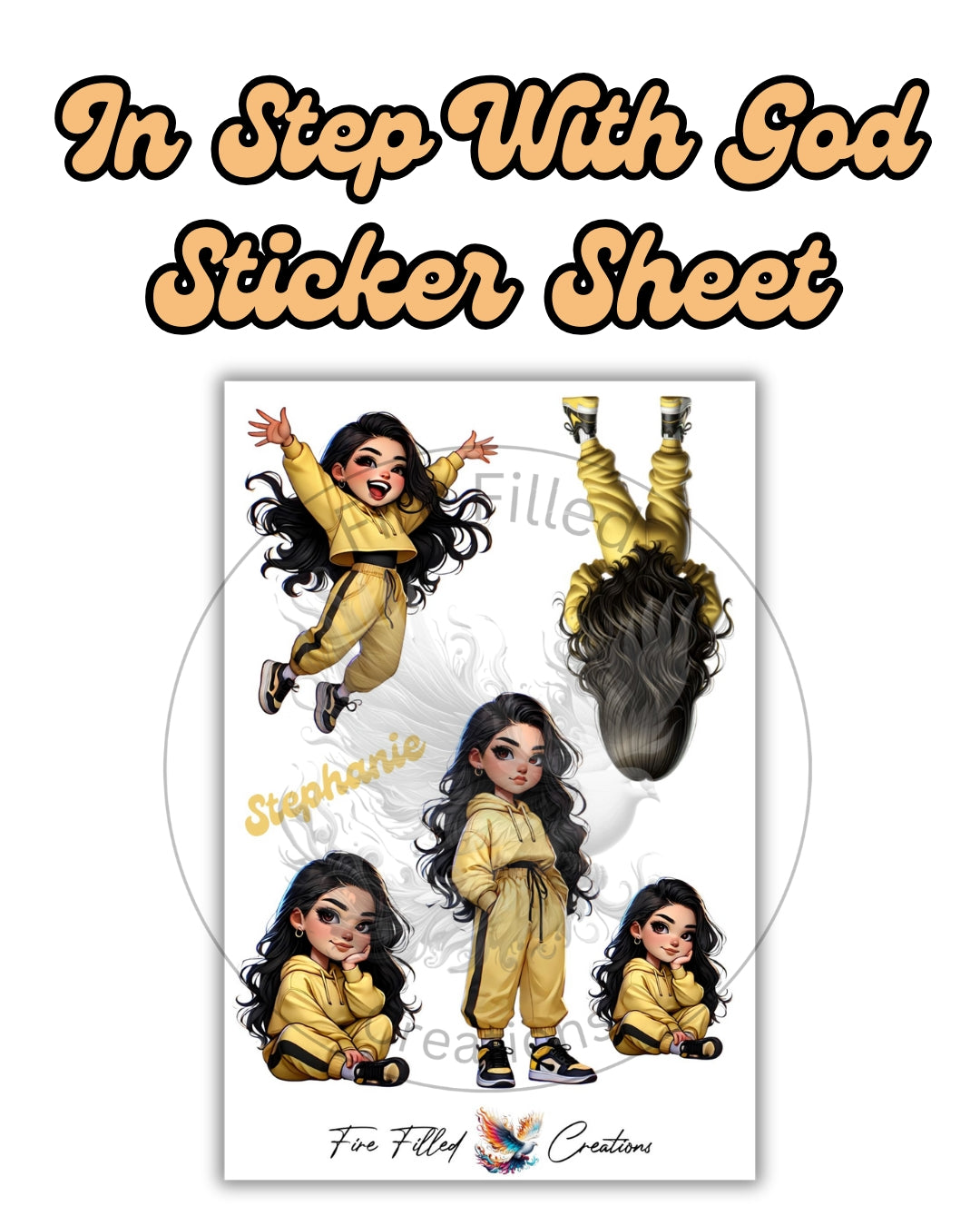 In Step With God Characters - Sticker Sheet