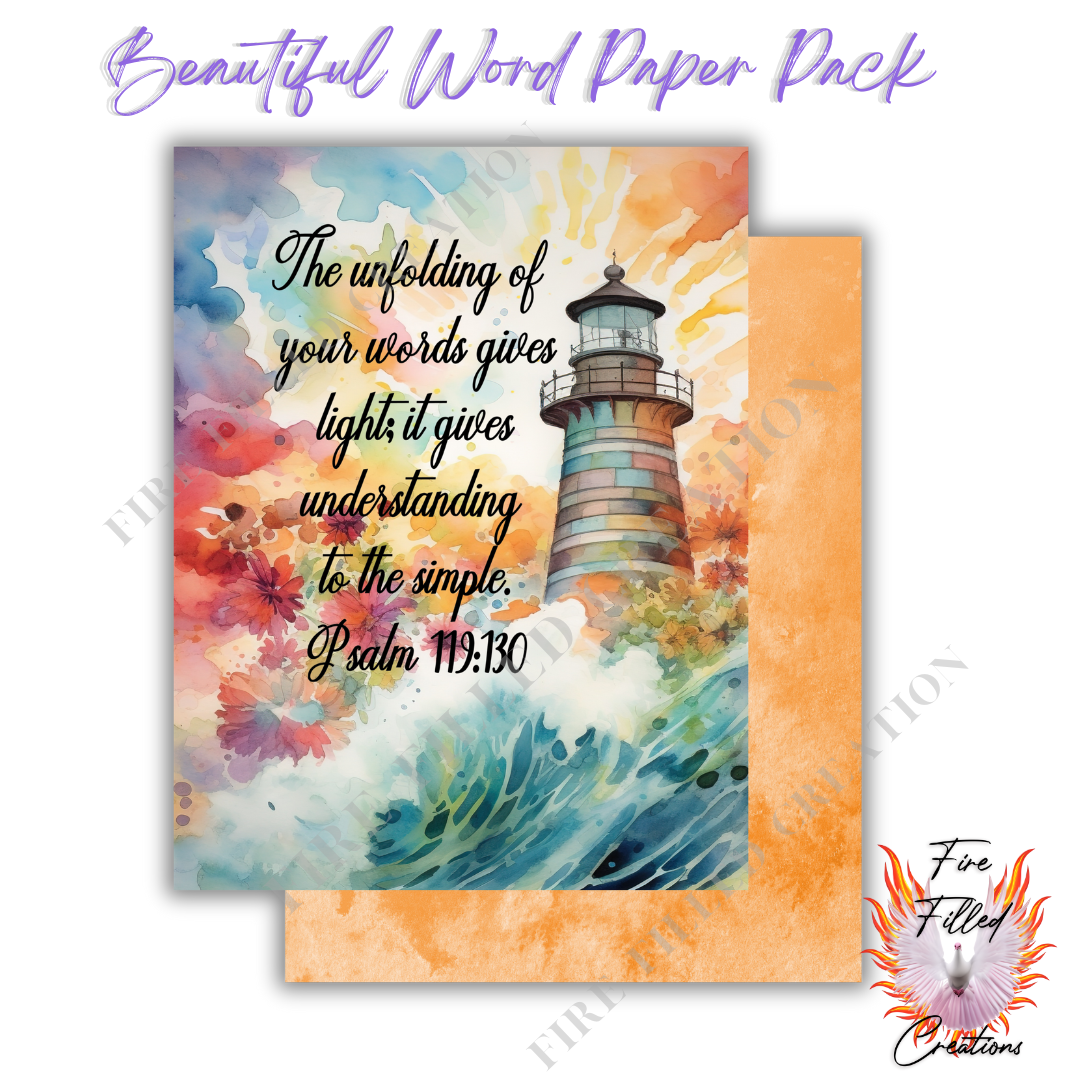 Beautiful Word Paper Pack (Printable)