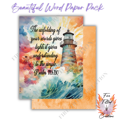 Beautiful Word Paper Pack (Printable)