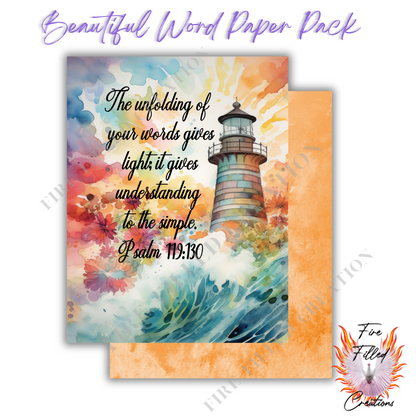 Beautiful Word Paper Pack (Digital)