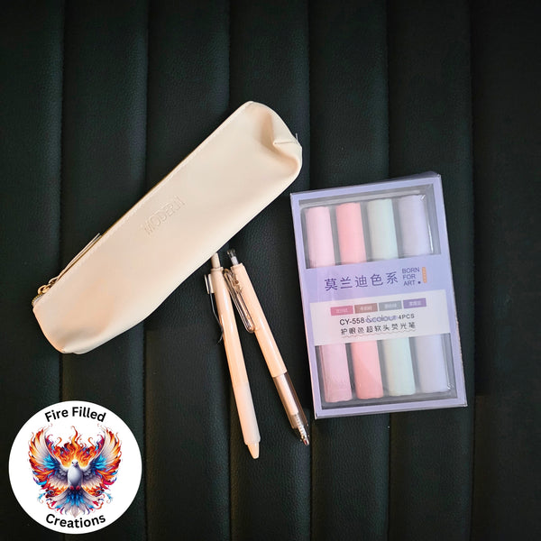 Pen, Highlighter and Case Bundle