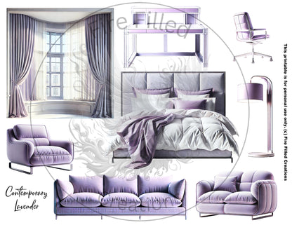 Furniture Sticker Sheets (Printable & Digital)