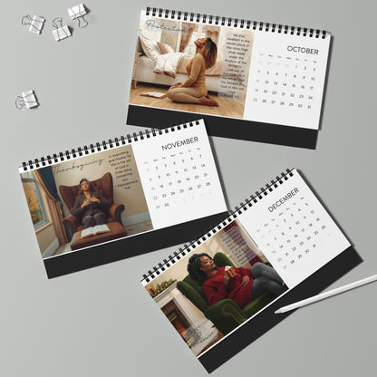 2026 Desktop Calendar - Dark Skin