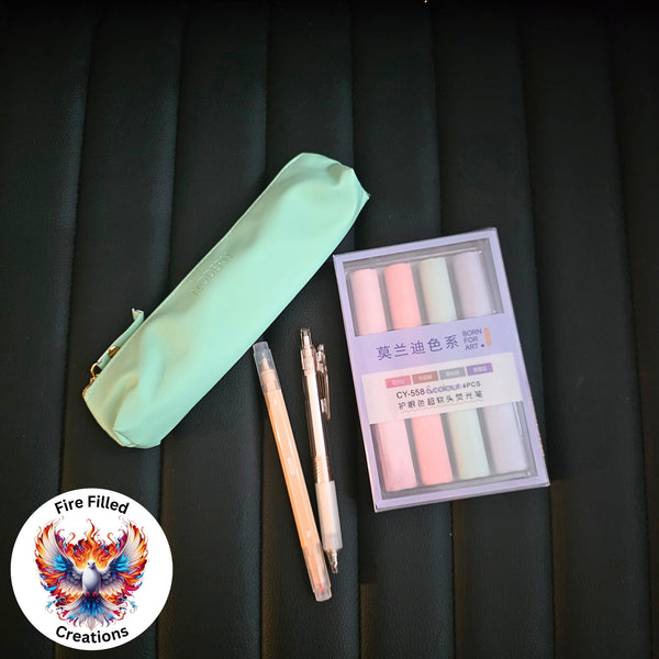 Pen, Highlighter and Case Bundle