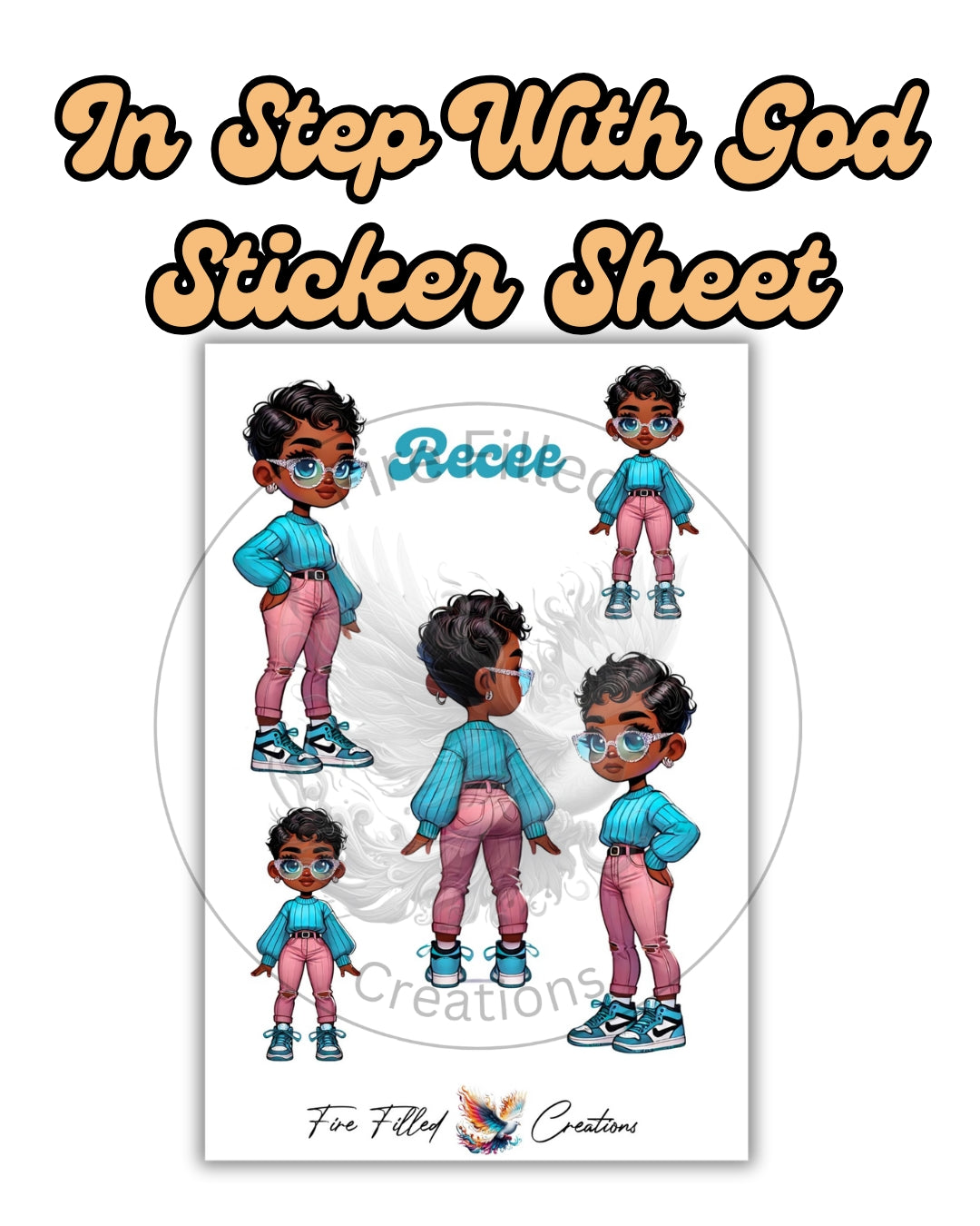 In Step With God Characters - Sticker Sheet