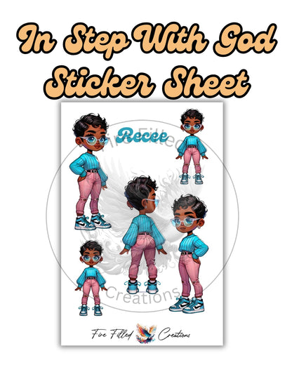 In Step With God Characters - Sticker Sheet
