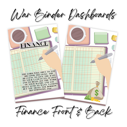 War Binder Cover and Dashboards - Collection #1 (Printable)
