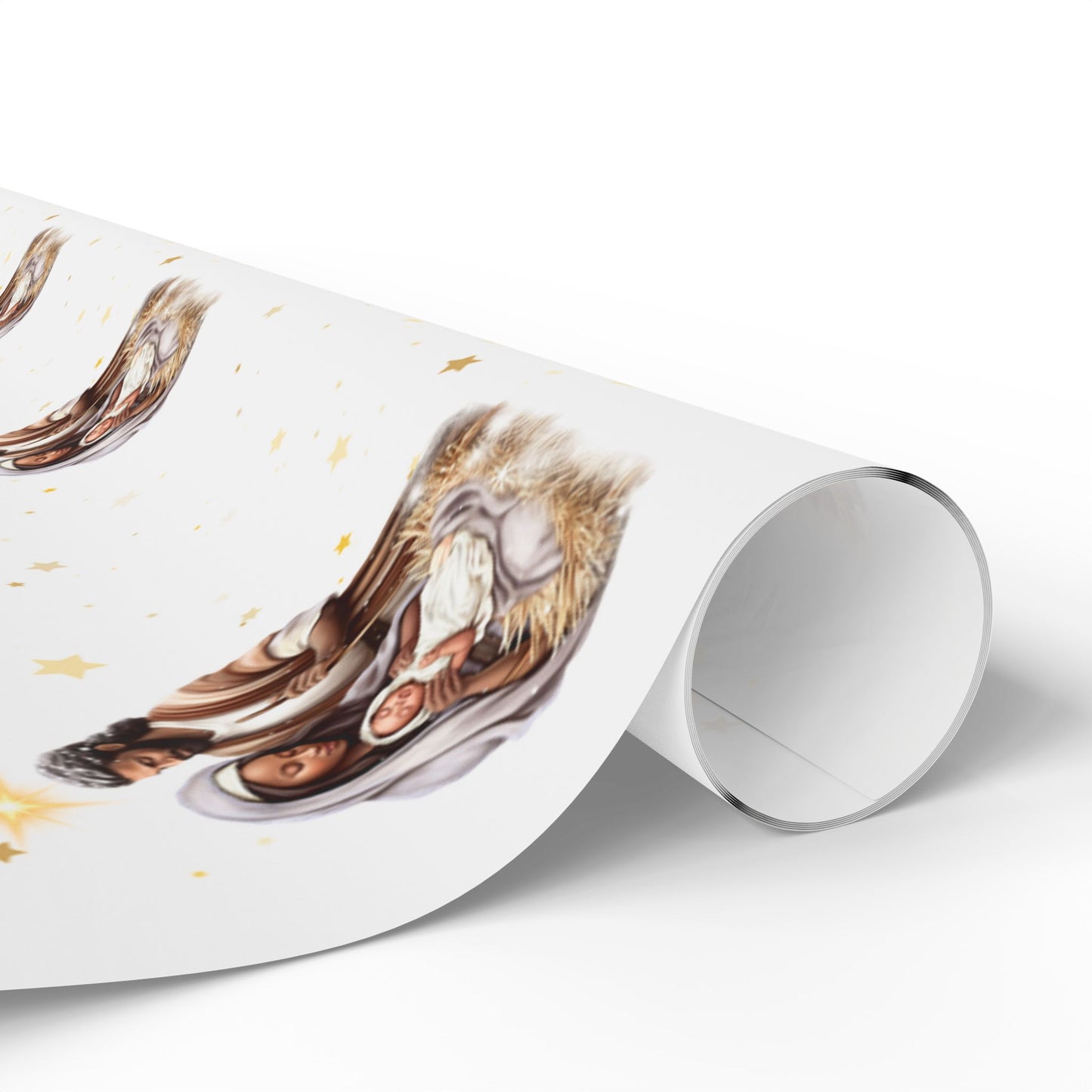 Nativity Gift Wrapping Paper - Dark Skin