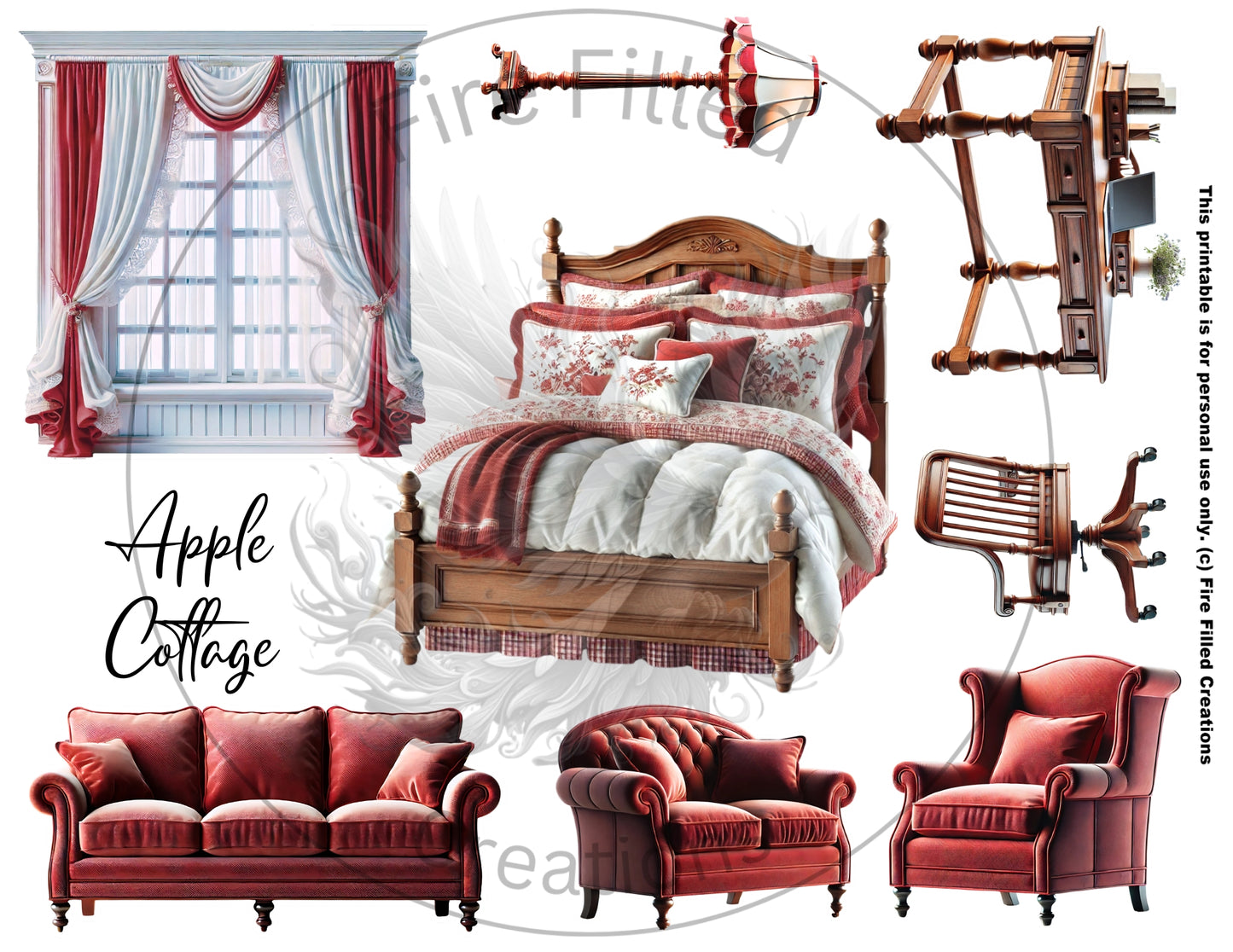 Furniture Sticker Sheets (Printable & Digital)