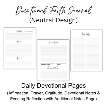 Devotional Faith Journal - Undated