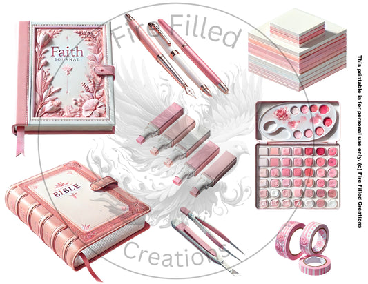 Journaling Elements Sticker Sheets (Printable & Digital)