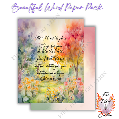 Beautiful Word Paper Pack (Printable)