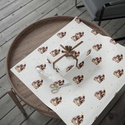 Nativity Gift Wrapping Paper - Dark Skin